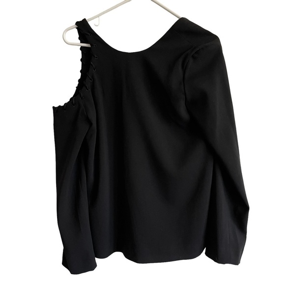 Iro Bherock Cold-Shoulder Long-Sleeve Crepe Top, Black, Size 36 (S) - Picture 2 of 10